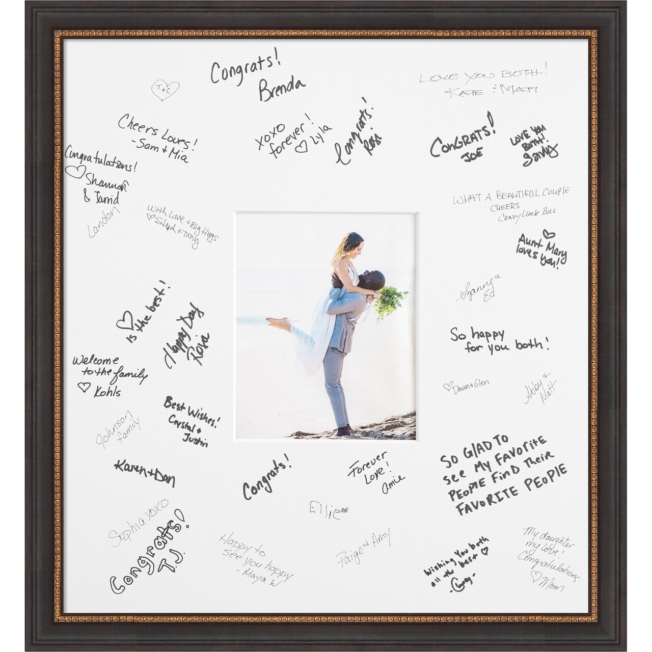 Ashton Signature Mat Picture Frame, Photo Frame Wedding Guest Book Alternative, Autograph Picture Mat for Signature Board, Wedding Celebrations Graduations Support Encouragement or Retirement